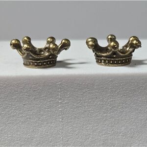5pcs - Bronze Crown Spacer Beads Charm Bracelet Set DIY Jewelry Medieval Tiara